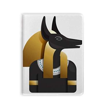 Imagem de Caderno com estampa artística Anúbis do Egito Antigo Capa Diário de capa macia