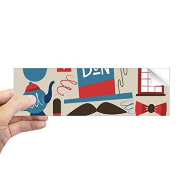 Imagem de DIYthinker Adesivo retangular de para-choque Big Ben, ônibus britânico, bandeira da Inglaterra, decalque para janela