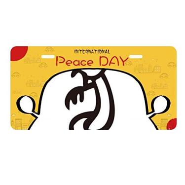 Imagem de DIYthinker Placa de carro Bones Inscriptions com macaco do zodíaco chinês Decoração de carro Dia da Paz