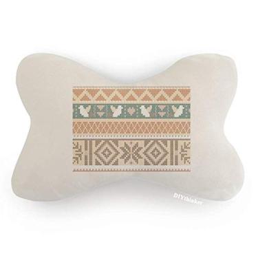 Imagem de DIYthinker Almofada para decoração de pescoço com losango octogonal, estampa de triângulo, almofada para apoio de cabeça