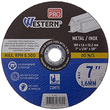 Imagem de Western D-119C Disco Corte Max, Preto, 180 x 1.6 x 22.2 mm