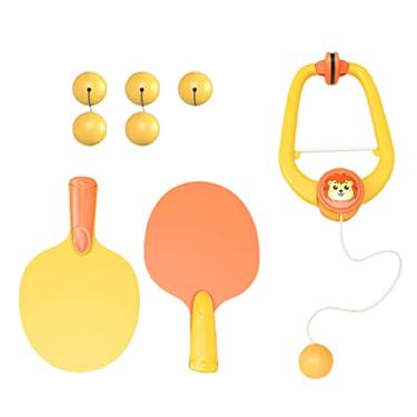 Imagem de Tênis de Mesa para Pendurar em Ambiente Interno Autotreinamento Tênis de Mesa Instrutor de Bola de Tênis para Melhorar O Equipamento de Trein, 6 Bolas Amarelas