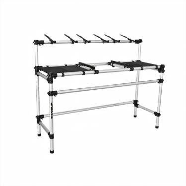 Imagem de Suporte Profissional Set Dj Titanium Racks RDJMK2 Ideal Para CDJs, Toca-discos e com Réguas Periféricas Padrão 19" Para Mixer