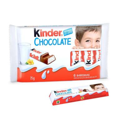 Imagem de Chocolate Pacote 6 Barrinhas Kinder