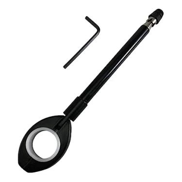 Imagem de Antena Corta Linha Pipa Aparador Inox Aluminio 7 Estágios Guidão 22/24MM Proteção pescoço motocilcista Preta