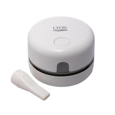 Imagem de Mini Aspirador de Pó  Automático Branco Lyor 6cm X 6Ccm X 8Ccm