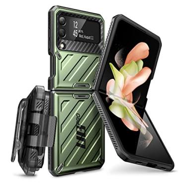 Imagem de Capa Anti Impacto Supcase Modelo Unicorn Beetle Pro Compatível com Galaxy Z Flip 4 6.7 Pol (Verde)