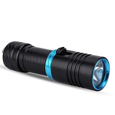 Imagem de Lanterna de mergulho LED subaquática, lanterna de mergulho profissional à prova d'água de 50 m, portátil e leve, recarregável, luzes submersíveis antiferrugem, para uso ao ar livre