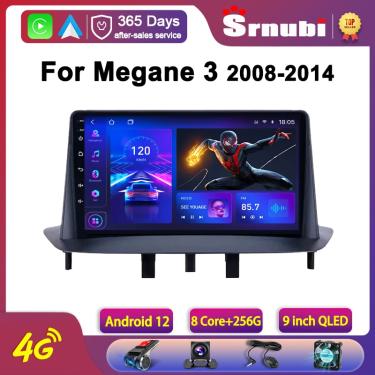 Imagem de Srnubi-Android 12 Rádio do Carro para Renault Megane 3 Fluence 2008-2014  Multimídia  2Din  4G