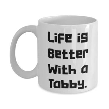 Imagem de Caneca Perfect Tabby Cat 325 ml, 445 ml, Life is Better With a Tabby, presentes exclusivos para amantes de gatos,
