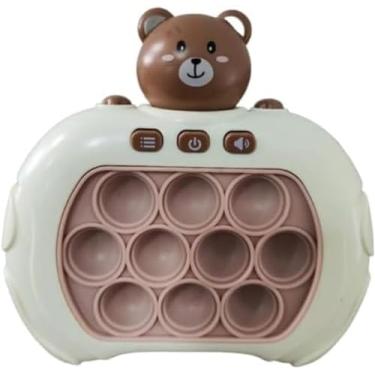 Imagem de Pop it eletrônico astronauta ou Urso exercício de memória puzzle game anti stress fidget toy (Marrom Urso)