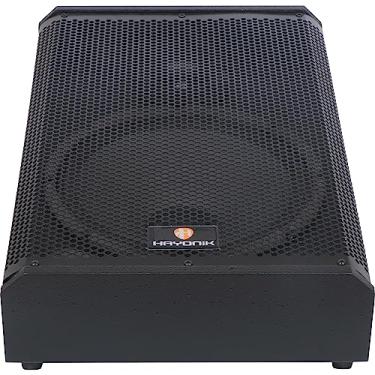 Imagem de HAYONIK, Monitor De Palco, Retorno De Chão, Falante De 12", 400W, Gabinete Em Madeira, Saída Para Outra Caixa Passiva, Amplificador Classe AB, 200W Rms - CMHK 12A