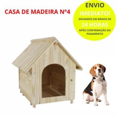 Imagem de Casa Casinha De Madeira De Pinus Para Cachorros(Cães)Nº4 - Madeira Pin