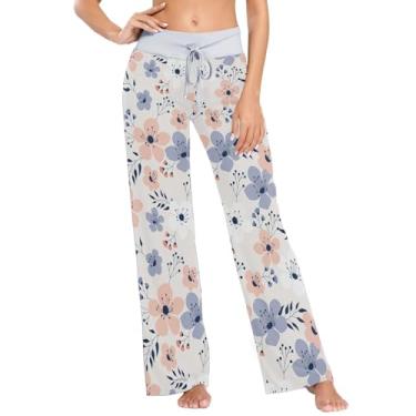 Imagem de KLL Calças de pijama floral pequenas flores da primavera para mulheres pijama para primavera quente PP, Flores da primavera, pequenas e florais, X-Small