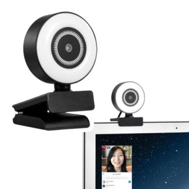 Imagem de WebCam Camera USB FullHD 1080p Com Microfone E Lanterna Para Computador Web Cam