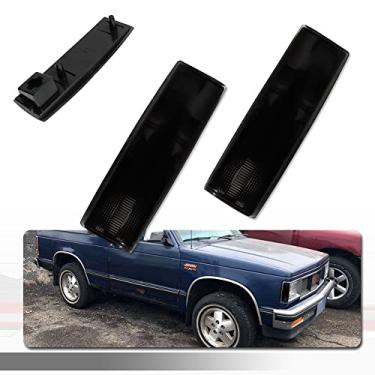 Imagem de Tonsya Para 1983-1994 S10 GMC Jimmy S15 Oldsmobile Sinalização de para-choque dianteiro Marcador Lateral Carcaça Lente fumê GM2551108, GM2550116