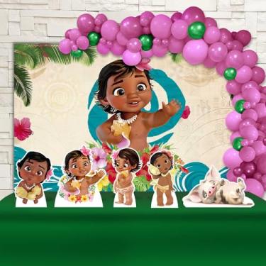 Imagem de Kit Decoração Festa de Aniversário Infantil Moana Baby