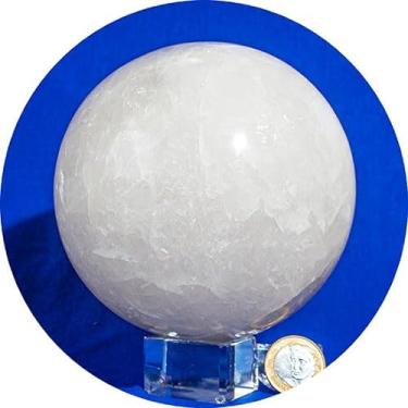 Imagem de Artesanato, Esfera Quartzo Cristal Pedra Natural Lapidada 13cm 3,22Kg