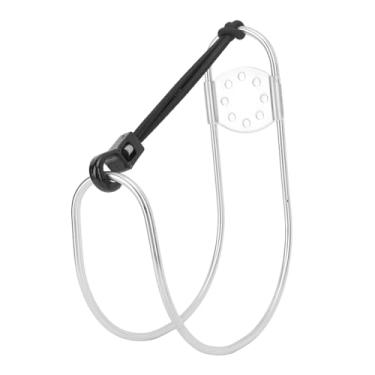 Imagem de Acouto Suporte de boia salva-vidas de aço inoxidável, espelho polido 131 mm de largura, ferradura marinha com suporte de trilho para barcos, iates