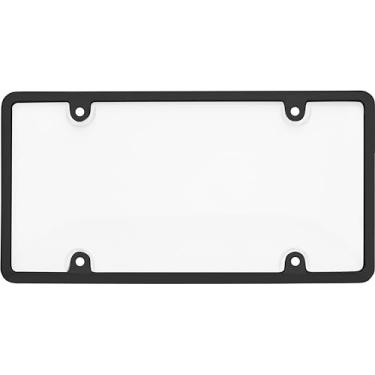 Imagem de Cruiser Accessories 62051 Tuf Combo Moldura para Placa de Licença, Preta/Transparente, 1 Moldura