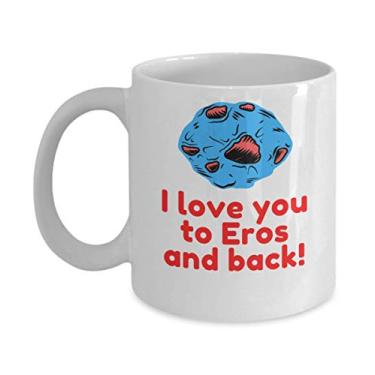 Imagem de Caneca de café geek de ficção científica - I love you to Eros and back caneca, presentes românticos para namorado de longa distância, presentes nerd de astronomia, caneca para homens (325 onças)