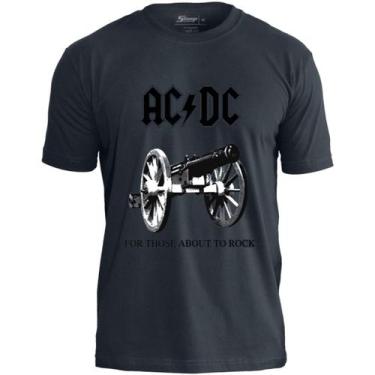 Imagem de Camiseta Ac/Dc For Those About To Rock Stamp - Cinza