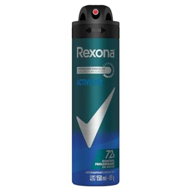 Imagem de Desodorante Antitranspirante Aerosol Masculino Rexona Active Dry 72 horas 150ml, Branco
