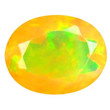 Imagem de 1,11 ct AAA+ Qualidade da pedra preciosa de qualidade oval (9 x 7 mm) opala arco-íris não aquecida genuína e extraída da pedra preciosa solta da Terra