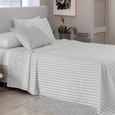 Imagem de Jogos De Cama Neo Essencial Estampado 4 pçs Casal Camesa - Listra