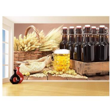Imagem de Papel De Parede Bebidas Cerveja Cevada Garrafa 3,5M Al258