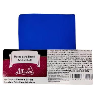 Imagem de Massa Biscuit Colorida/Natural/Branco Fashion Colors 1kg - Escolha a Cor (Azul Jeans)