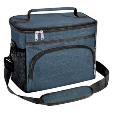 Imagem de Bolsa Termica Lancheira Para Cooler Bebida Petisco Praia Camping Piquenique Passeio - 13L (MARINHO)