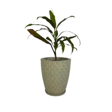 Imagem de Vaso para Planta modelo Coluna Diamante tamanho PP 30cm de altura (Cimento)