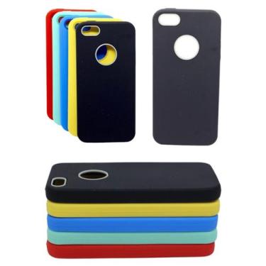 Imagem de Capa Silicone Flexível Colorida Para iPhone 5s Proteção Slim - Mustang