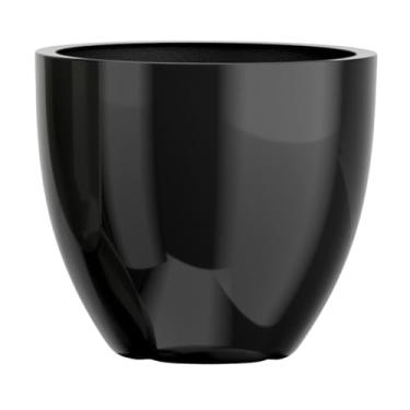 Imagem de Vaso Fibra De Vidro 36cm Redondo Viena P Decorativo Vietnamita (Preto)
