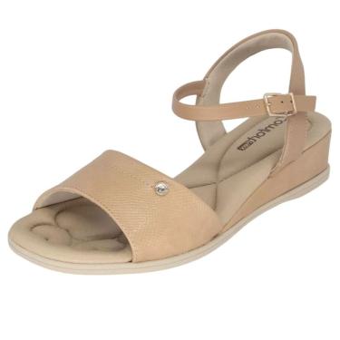 Imagem de Sandália Feminina Anabela Salto Baixo Conforto Comfortflex