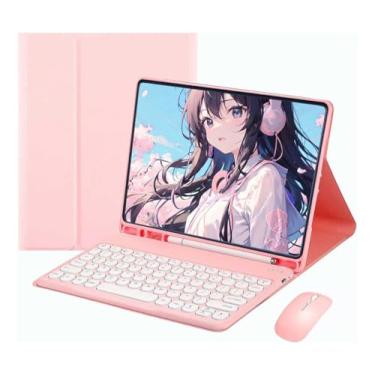 Imagem de Capa Para Tablet, Capa + Mouse e Teclado Magnético Bluetooth Destacável Para Samsung A7 T500 T505.