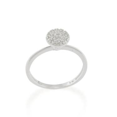 Imagem de Anel de prata 925 feminino rommanel skinny fino chuveiro cravejado zir