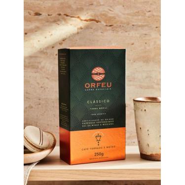 Imagem de Café Orfeu Torrado e Moído Clássico 250g - Orfeu Cafés Especiais
