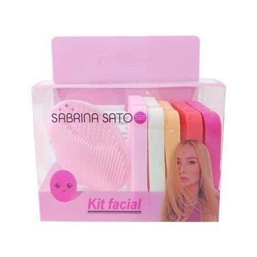 Imagem de Kit Esponja E Escova De Limpeza Facial Sabrina Sato Ss1137