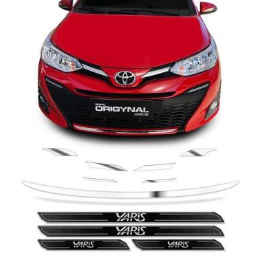 Imagem de Kit Acessórios Da Grade Yaris Hatch Sedan e Friso e Soleira - SPORTINO