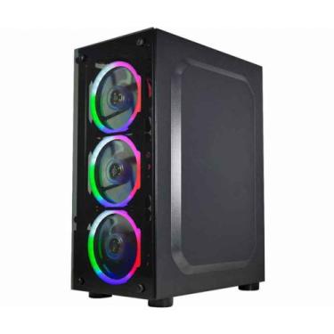 Imagem de Gabinete Gamer K-Mex Elite Multicolor CG-10W5, Mid Tower, Sem Fonte - 