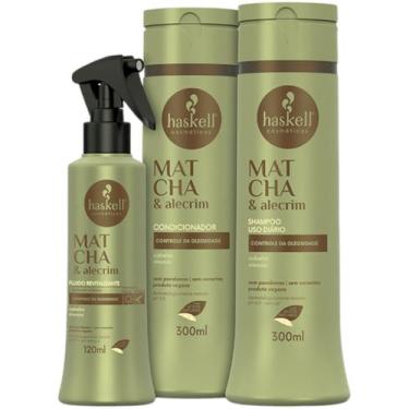 Imagem de Kit Haskell Matcha Shampoo + Cond + Fluido 300 ml 3 Itens Completo