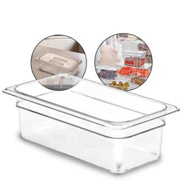 Imagem de Cuba Gastronomica Sem Tampa Gn Buffet Acrilico 1/3 100mm - Triboshop