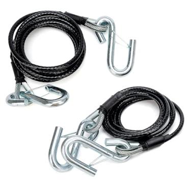Imagem de VODCACA BX88196 Kit de cabo de segurança com gancho em S | 2,5 m preto