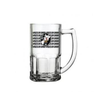 Imagem de Caneca De Vidro Chopp Cerveja 340Ml Vasco Da Gama Licenciado - Allmix
