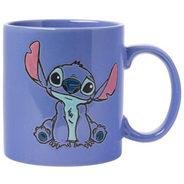 Imagem de Silver Buffalo Caneca de cerâmica Lilo and Stitch na frente e nas costas, esboço resistente a cera, 590 ml