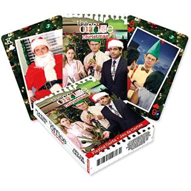 Imagem de AQUARIUS Cartas de baralho de Natal The Office – Baralho de cartas temático de Natal para seus jogos de cartas favoritos – Oficialmente licenciado pelo programa de TV Merch & Collectibles