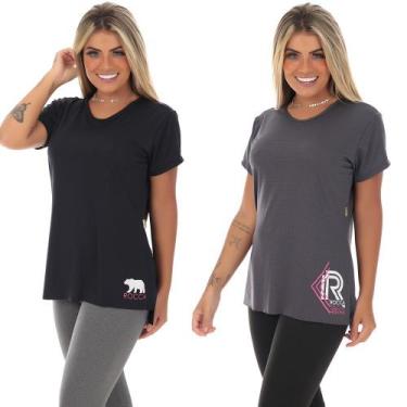Imagem de Kit 2 blusas dry fit poliamida tapa bumbum - Click Mais Bonita ,  GG, 