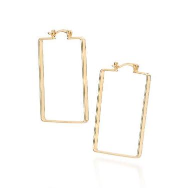 Imagem de Brincos banhado ouro 3x 24k 18k e 22k femininos grande maxi argola rom